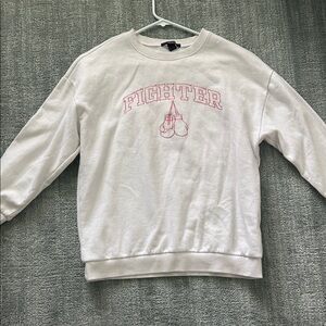 White 'Fighter' woman’s Sweater